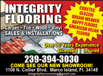 A business card for integrity flooring.